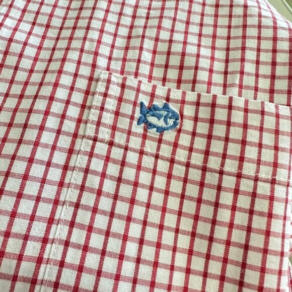 Southern Tide plaid long sleeve button front shirt L - Picture 2 of 7